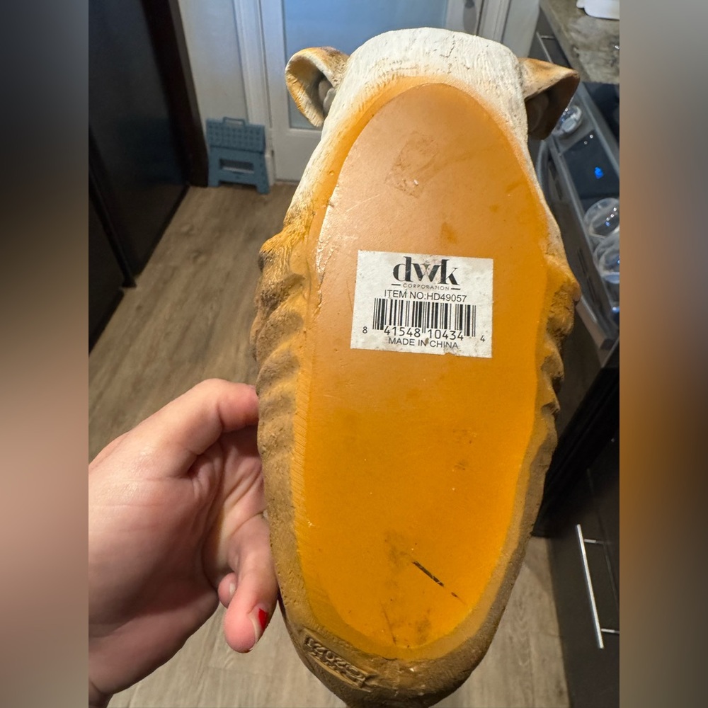 KITCHEN DECOR AMERICAN ENGLISH BULLDOG DOG WINE BOTTLE HOLDER FIGURINE STATUE - Picture 4 of 4